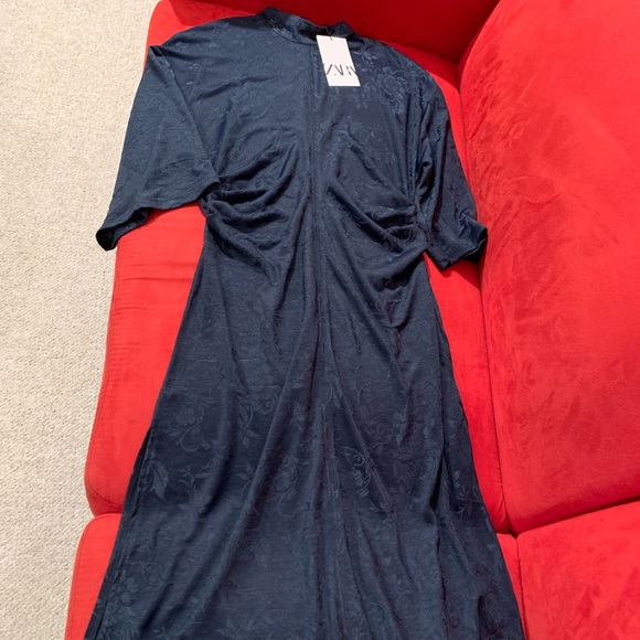 Zara JACQUARD KIMONO DRESS - Picture 12 of 14